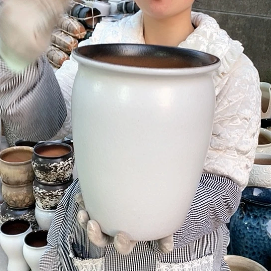 紫砂花盆正品口20高25