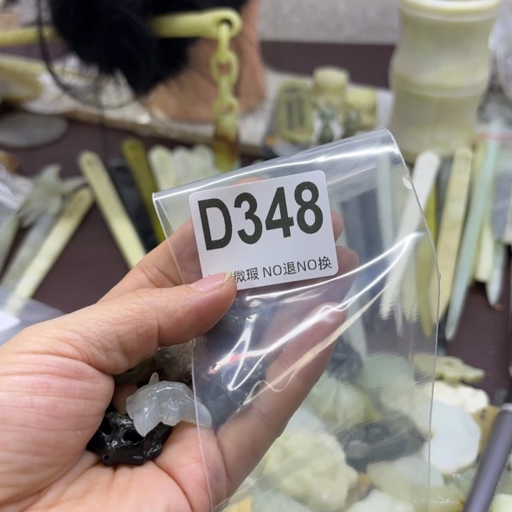 蛇纹石玉发饰合金挪*