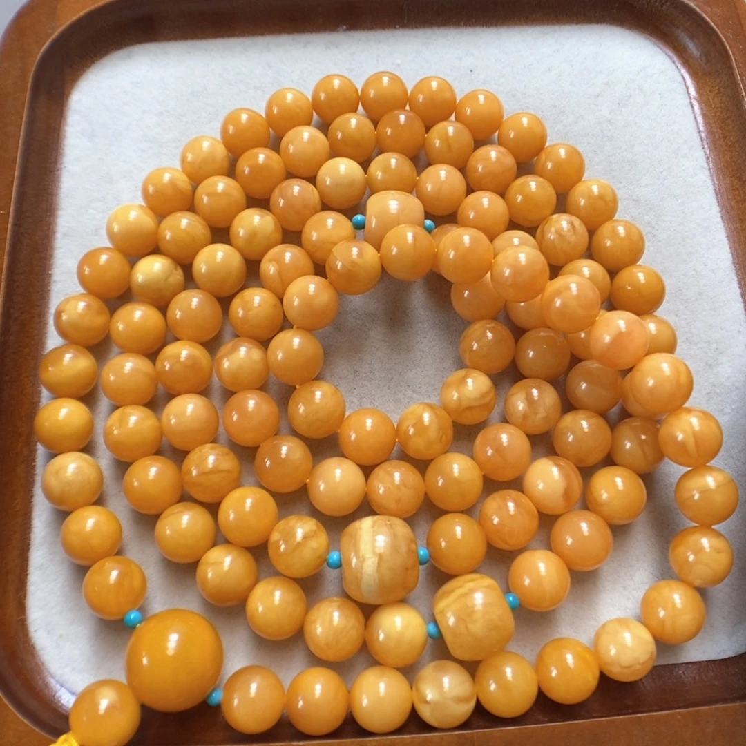 蜜蜡项链未镶嵌108