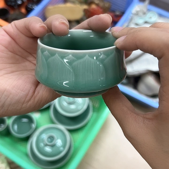 龙泉云间青瓷小米茶器