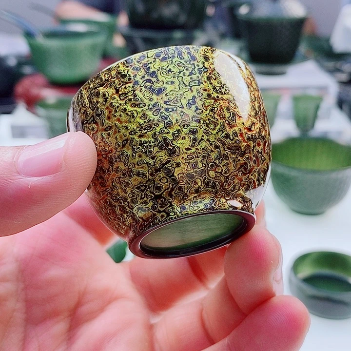 和田玉（青玉）未镶嵌把件微瑕大漆