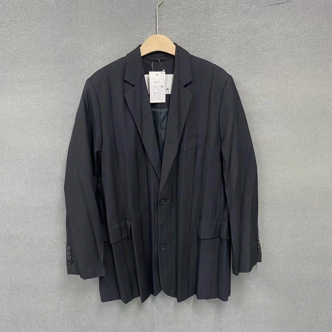 99新 Balenciaga/巴黎世家 秀款垫肩褶皱西服外套38码