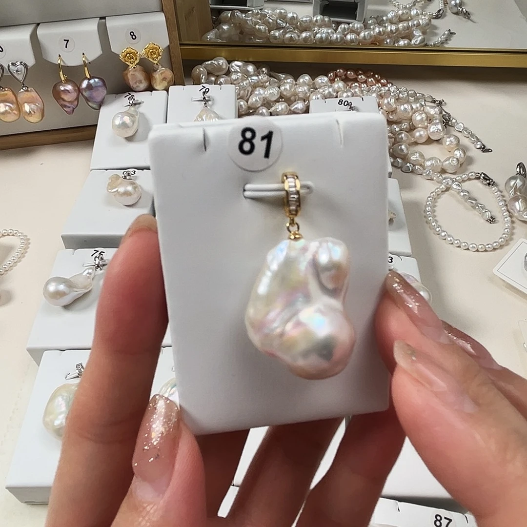 淡水珍珠颈饰银S925镶嵌