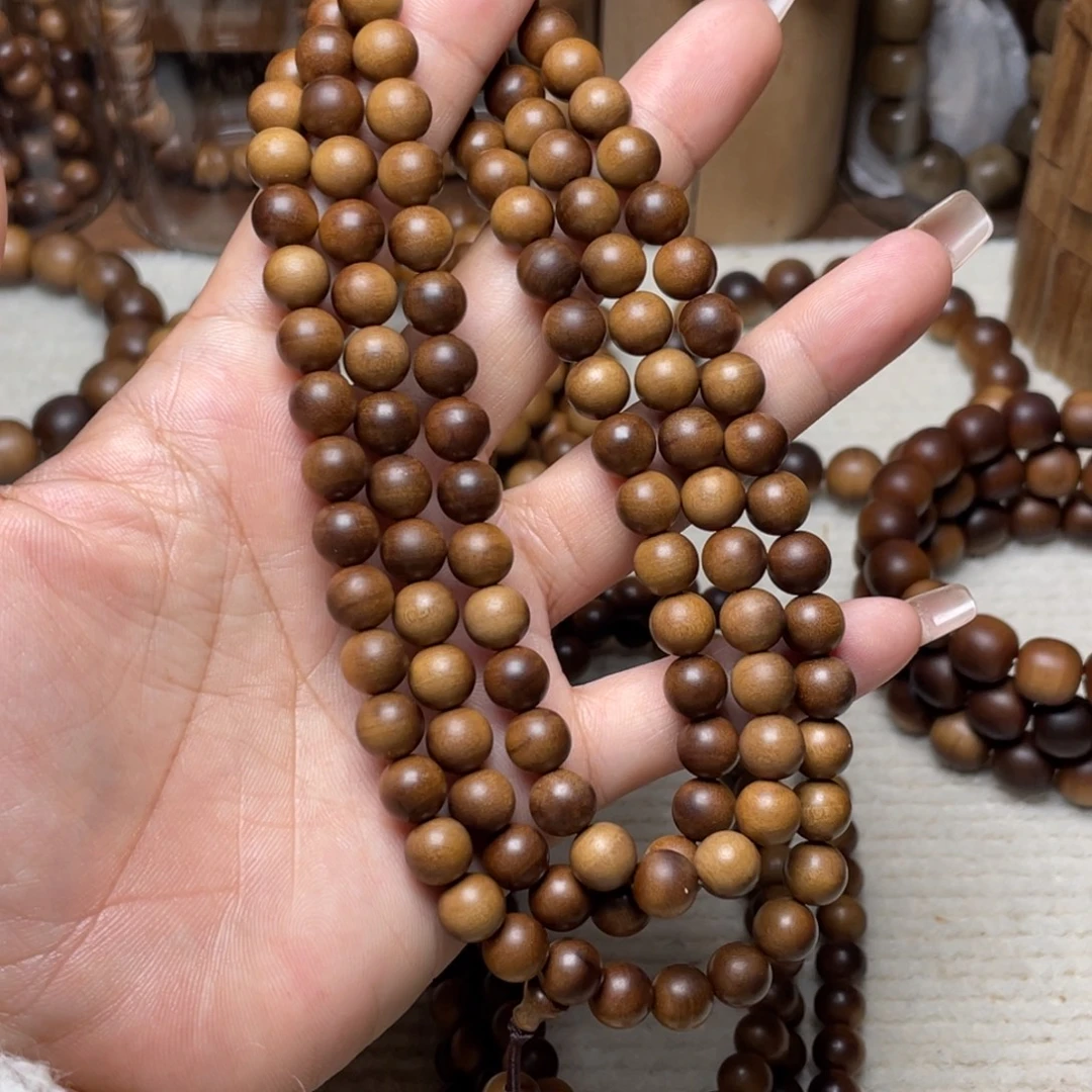 檀香木手串/手链印度老山檀香0.8不沉