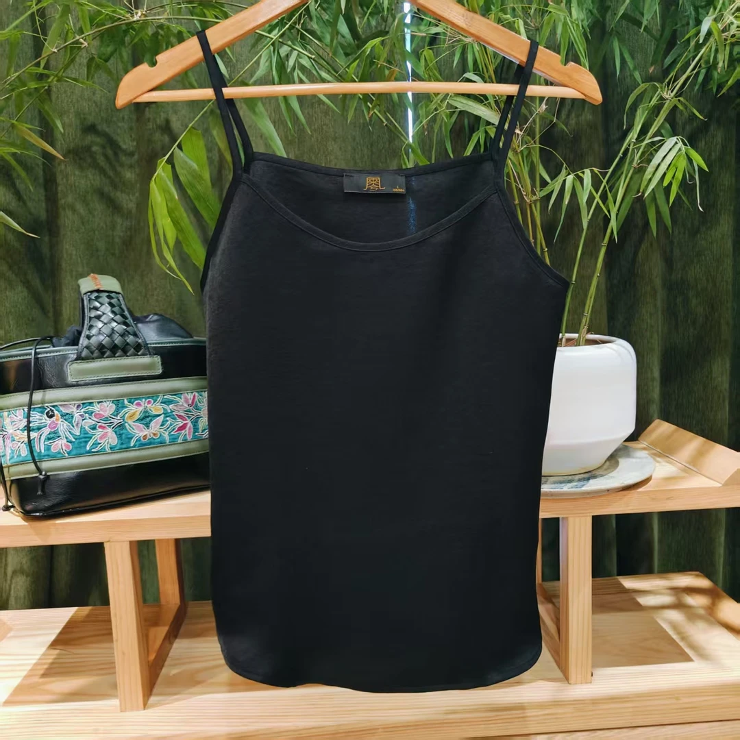 凤徕兮私人定制的黑色光板背心吊带（SD5333）黑