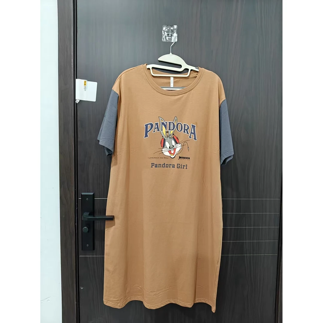 961女士家居睡裙带胸垫