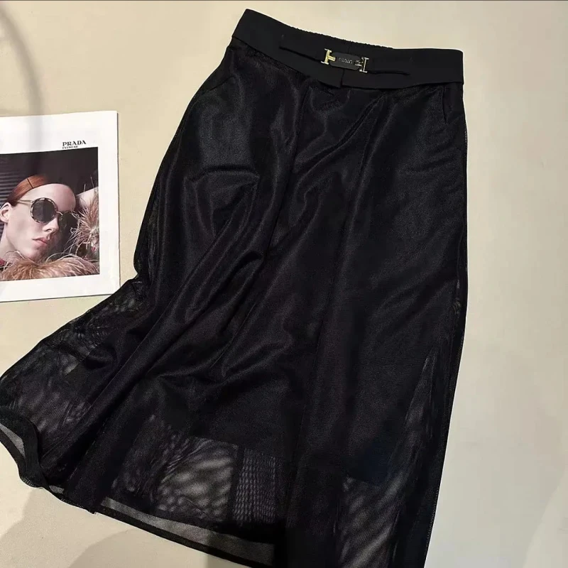 《姚家优麦汇》K6187夏款设计感时尚休闲半身长裙设计感显瘦百搭