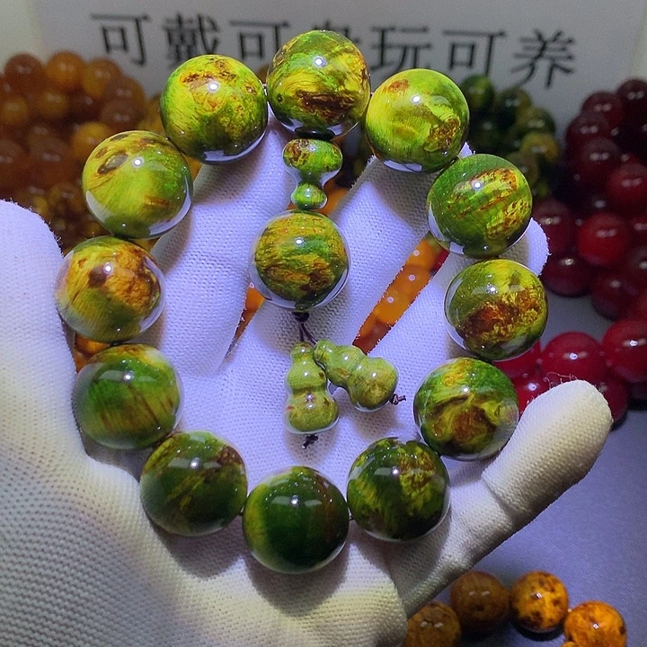松木（琥珀木）手串/手链2.0 水墨丹青高货