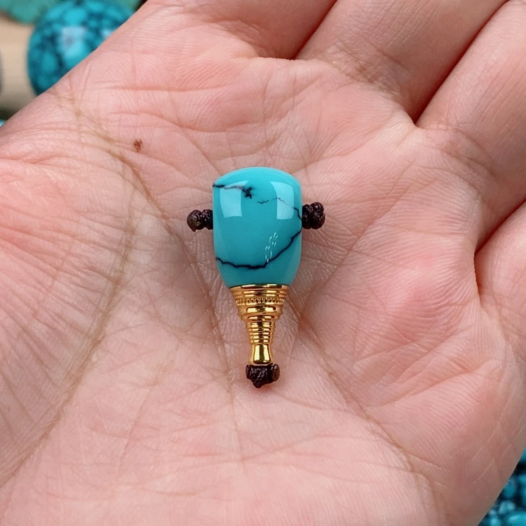 绿松石18K金镶嵌配饰