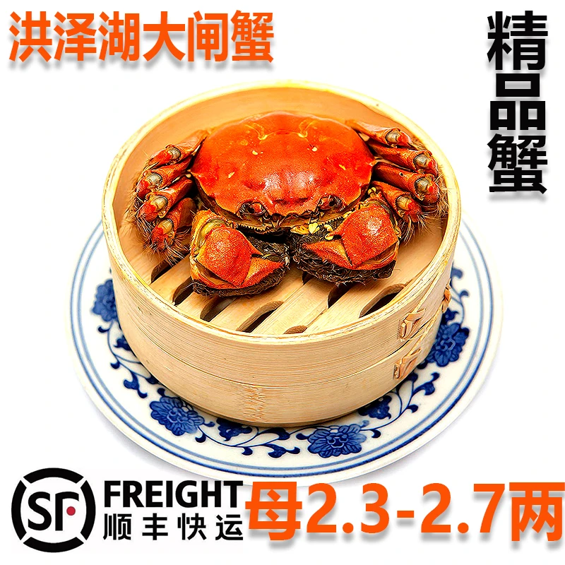 【活蟹】江苏大闸蟹 2.5两/8只送2只 全母蟹  顺丰包邮