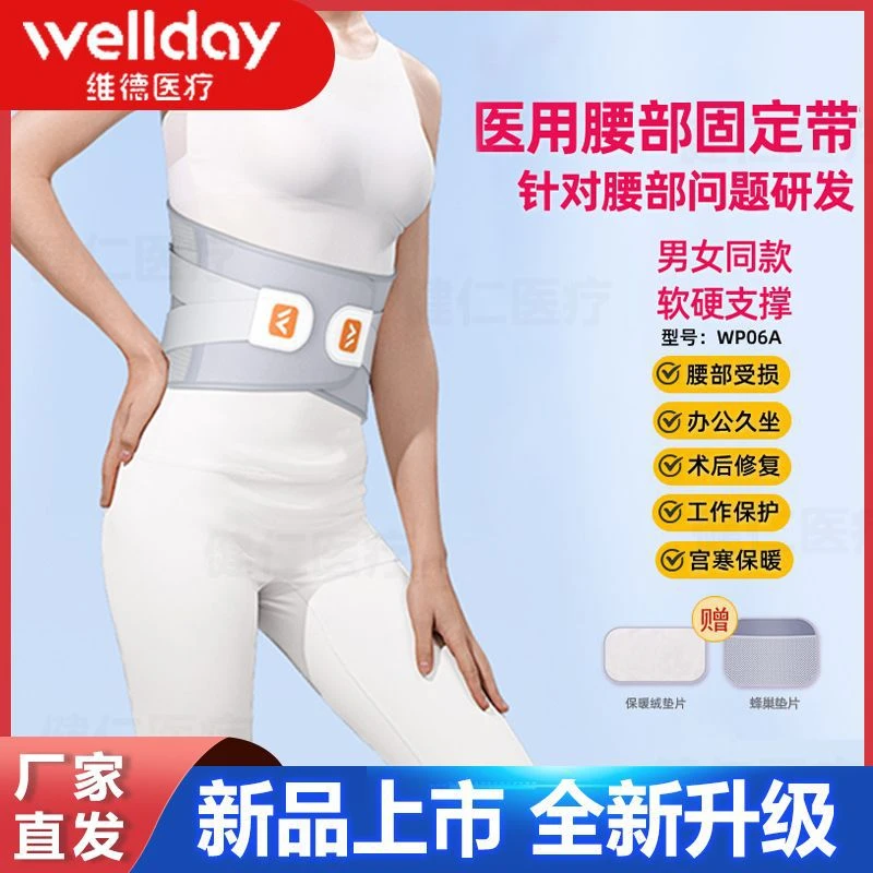 维德透气腰部护腰带扭伤劳损保暖康复矫正器老人用发热配件前倾