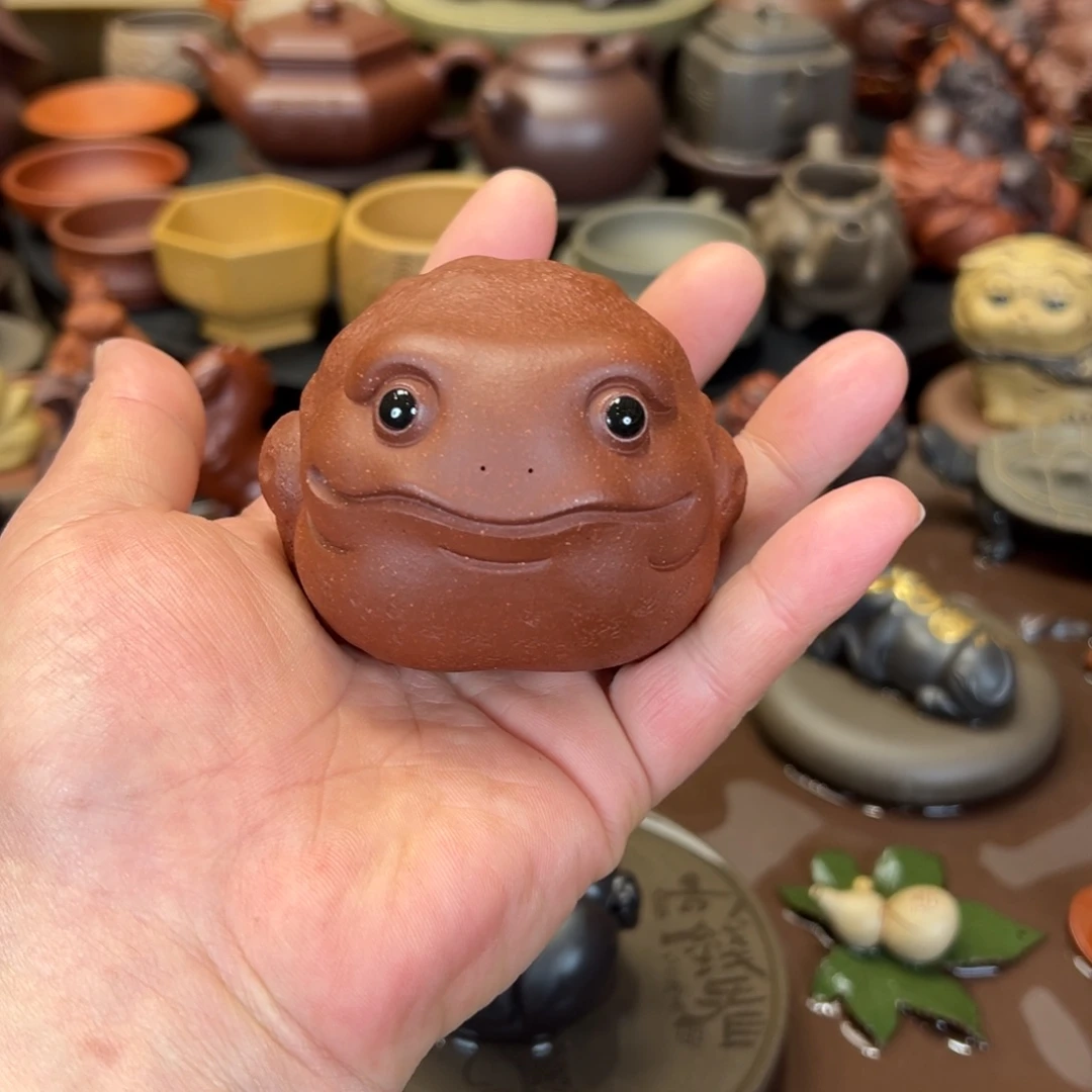 茶宠紫砂紫砂金蟾