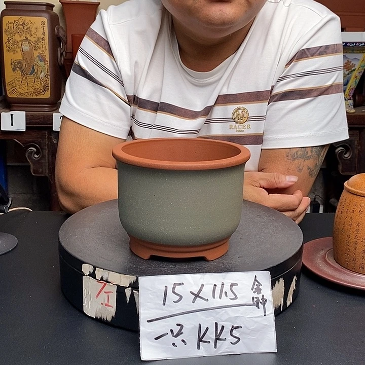紫砂花盆货号一只KK5
