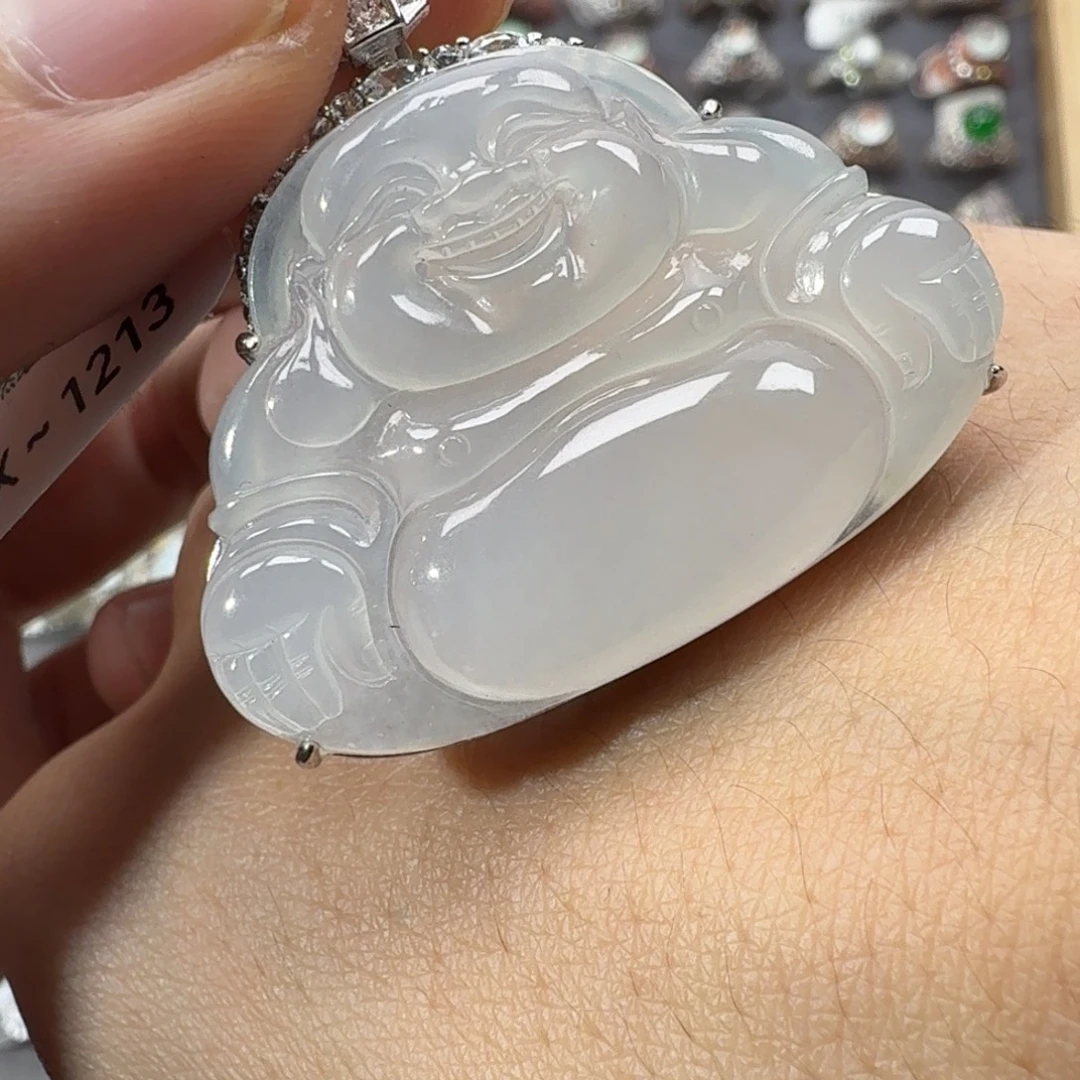 翡翠银S925镶嵌戒指天然缅甸翡翠A货