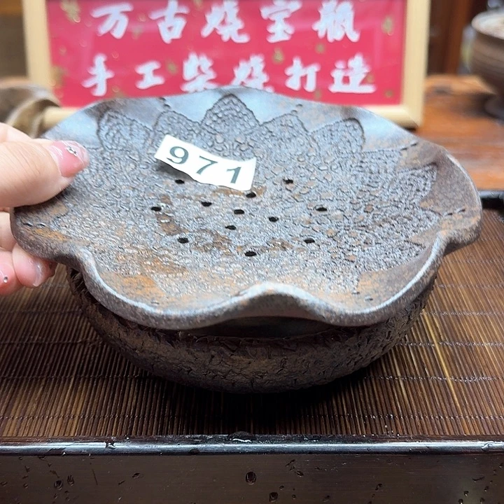 纯手工制作粗陶茶具