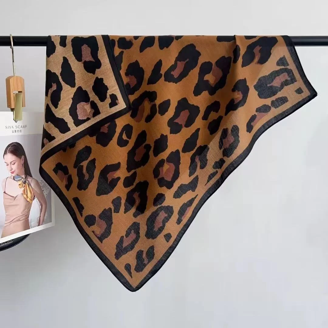 （小豹纹）新款方巾65*65左右围巾