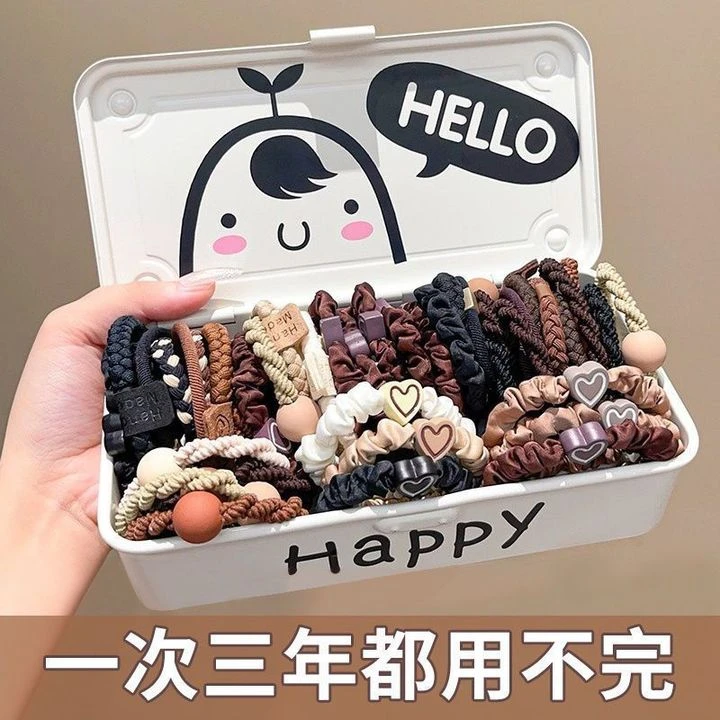 高弹力混装套装耐用头绳扎头发气质简约高马尾发绳高级感发圈不伤