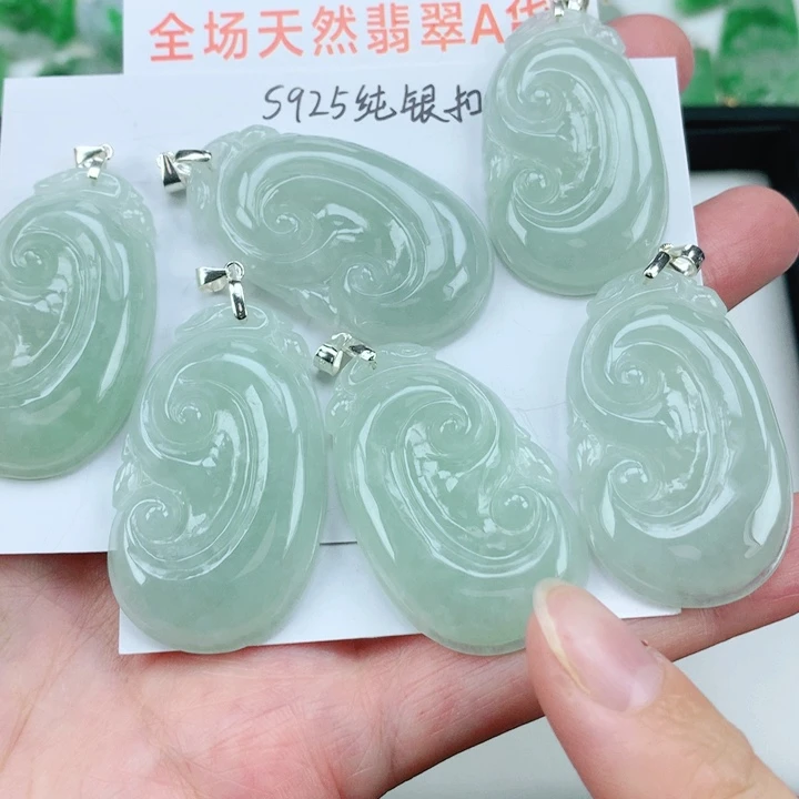 翡翠挂件银S925镶嵌多样性发其1