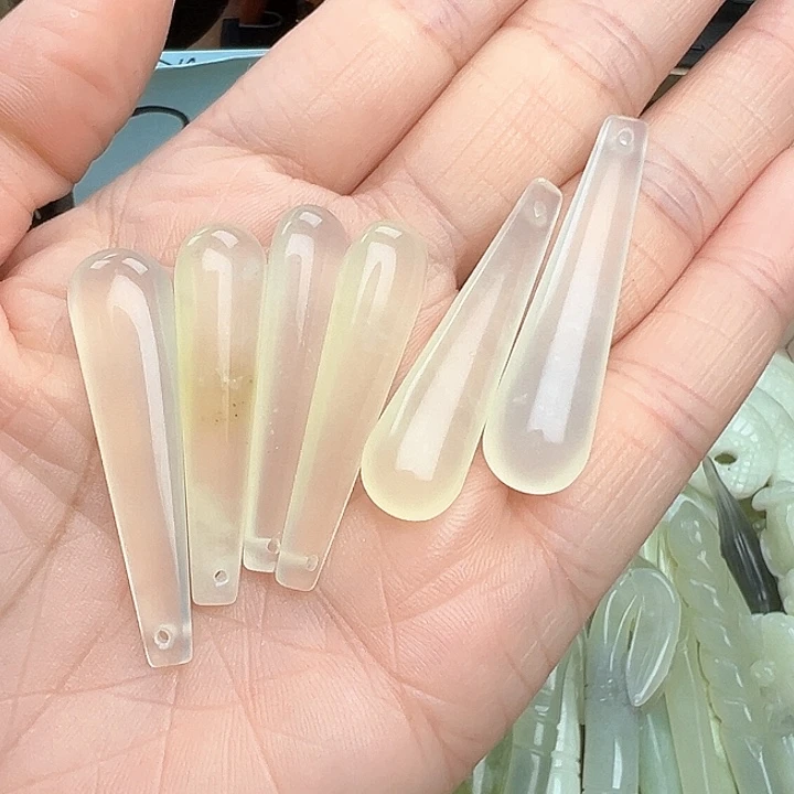 蛇纹石玉未镶嵌发簪