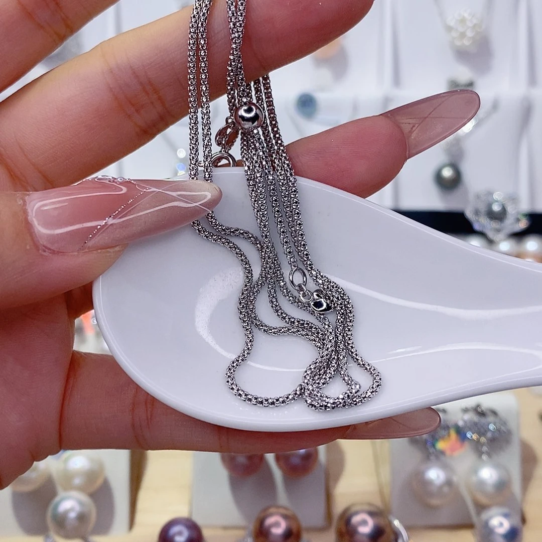 承***欢银S925镶嵌淡水珍珠项链