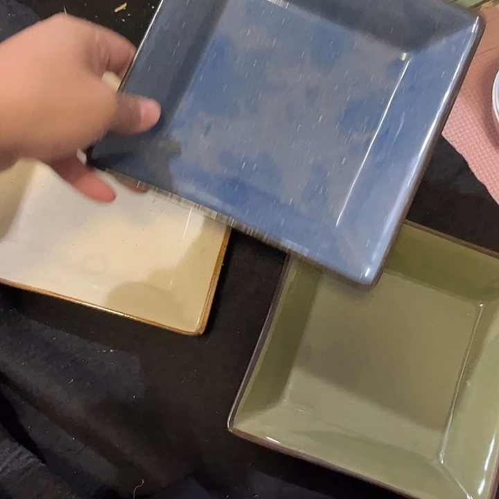 摆件，烧制问题都是正常的10号三个盘子