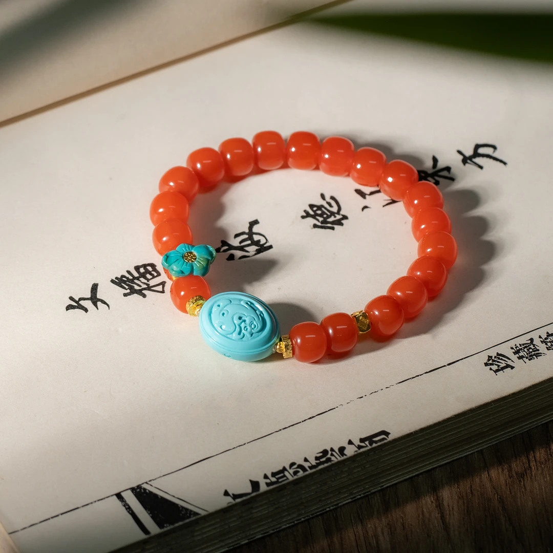 【世间臻宝】18K南红老型DIY手串欧若风/多样性发一件/Q1658/9m/3