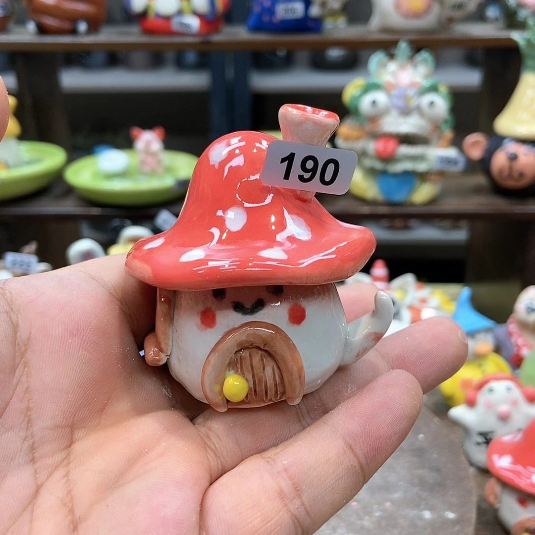 摆件直播间手工抽象陶瓷摆件190