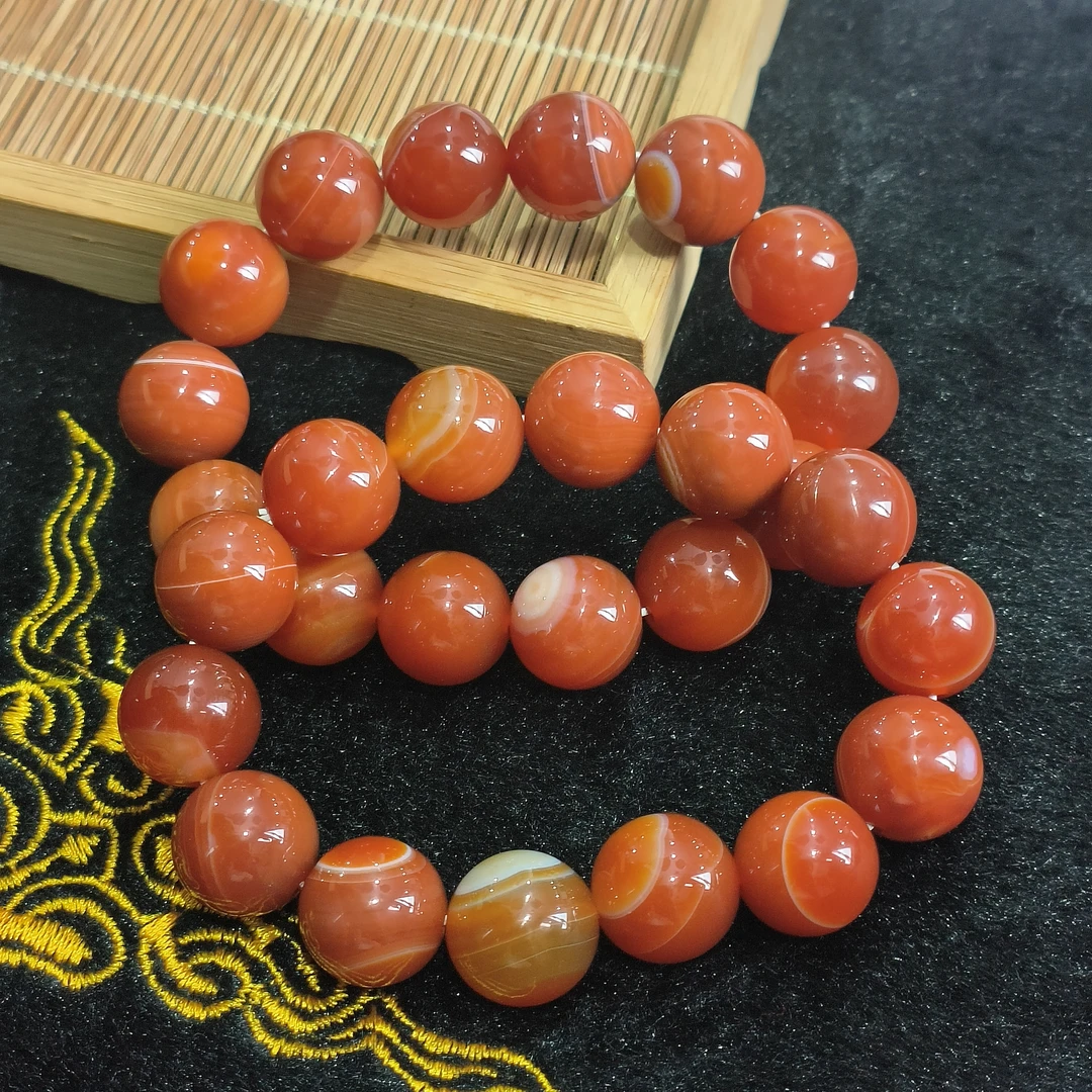 S1261（玉姐）鸡血石玛瑙红手串-多样性发货只发一件