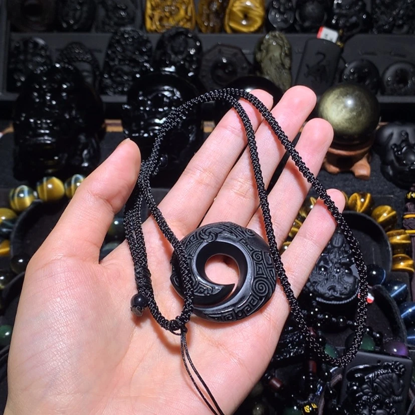 【闪购商品】未镶嵌黑曜岩珠宝奇石简****。