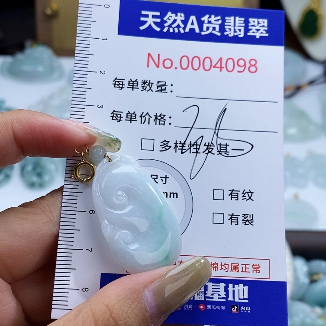 翡翠未镶嵌颈饰4098