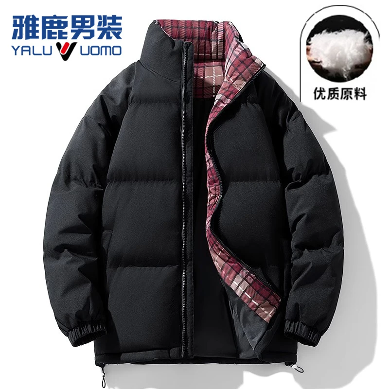 冬季情侣款立领面包服宽松大码加厚保暖学生潮流短款棉吆抗寒储热