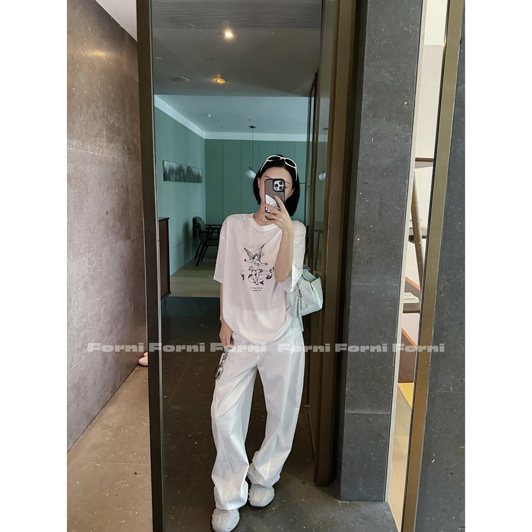 FORNI 弯弯镰刀裤 舒弹凉感莱赛尔棉美式工装立体弯刀阔腿休闲裤