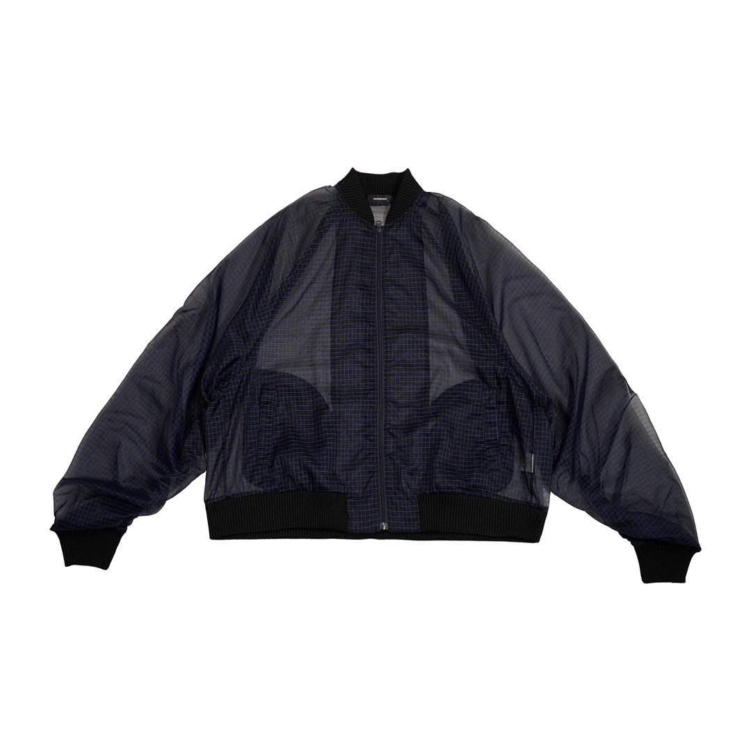 GG早春25新建蓝色格纹薄款防晒外套-151135