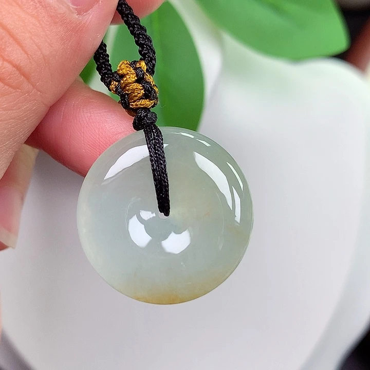 颈饰未镶嵌翡翠平安扣 24.7x5.5mm