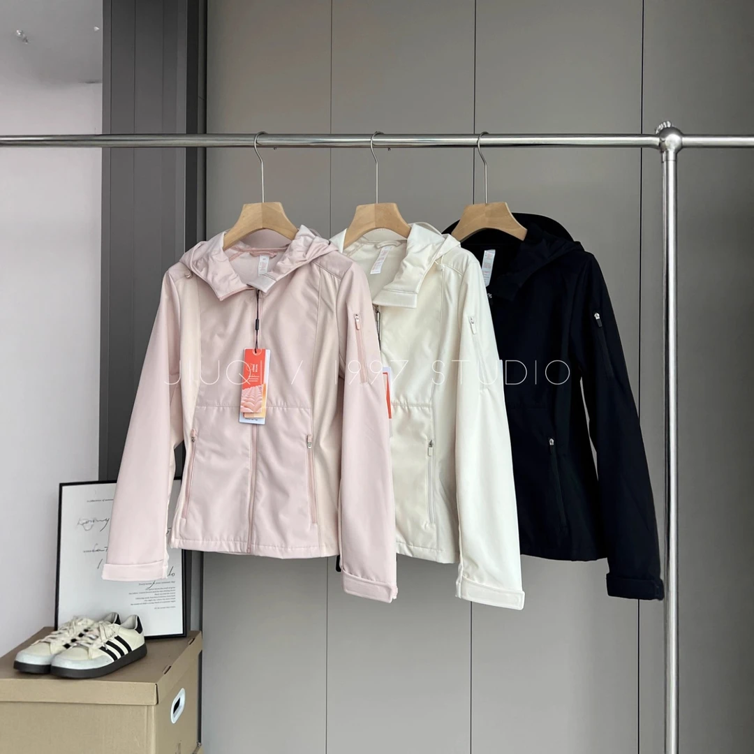 《Sunshinli》lulu同款冲锋衣户外防风防水软壳冲锋衣登山服外套