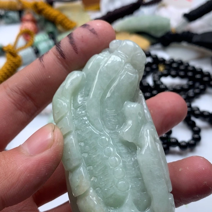 颈饰未镶嵌翡翠保真天然a货翡翠