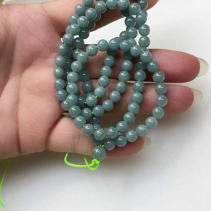 翡翠未镶嵌手链项链1条卡6