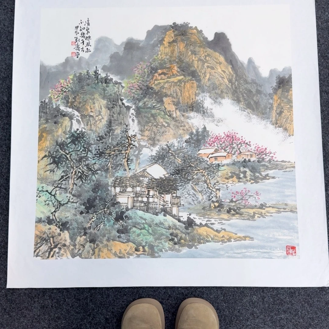 国画国画作品山水花鸟纯手绘