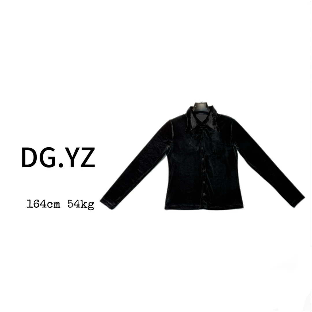 【樱子家】3231F小香风蝴蝶结气质百搭打底上衣1