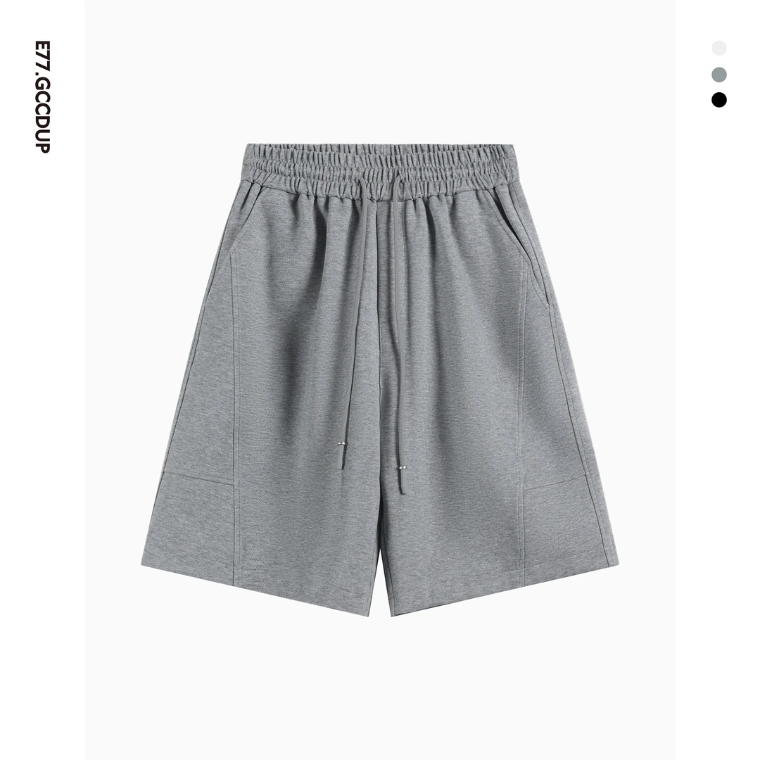 夏季新款潮流百搭透气纯色休闲舒适高级感男装简约时尚短裤12029