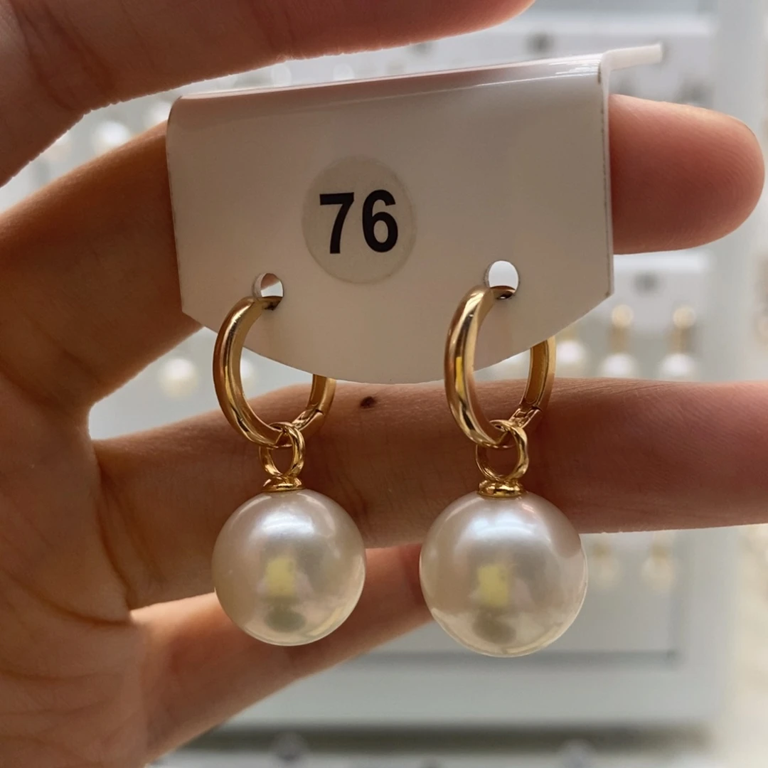 银S925镶嵌淡水珍珠耳饰