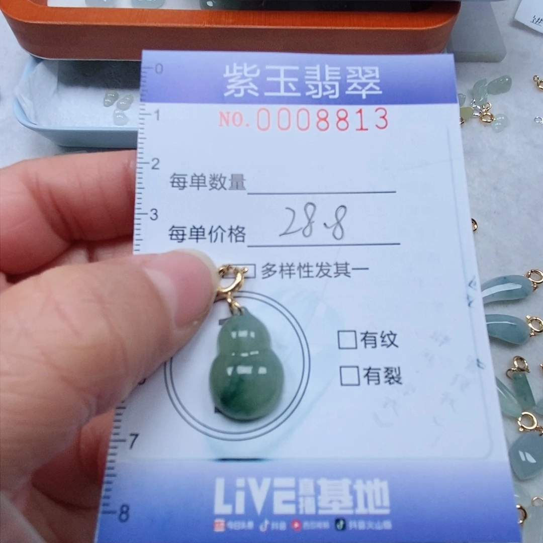 颈饰未镶嵌翡翠冰透葫芦