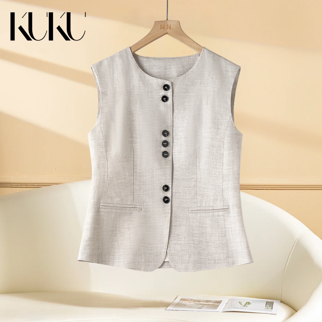 2025夏「海风间隙」天丝亚麻马甲5975