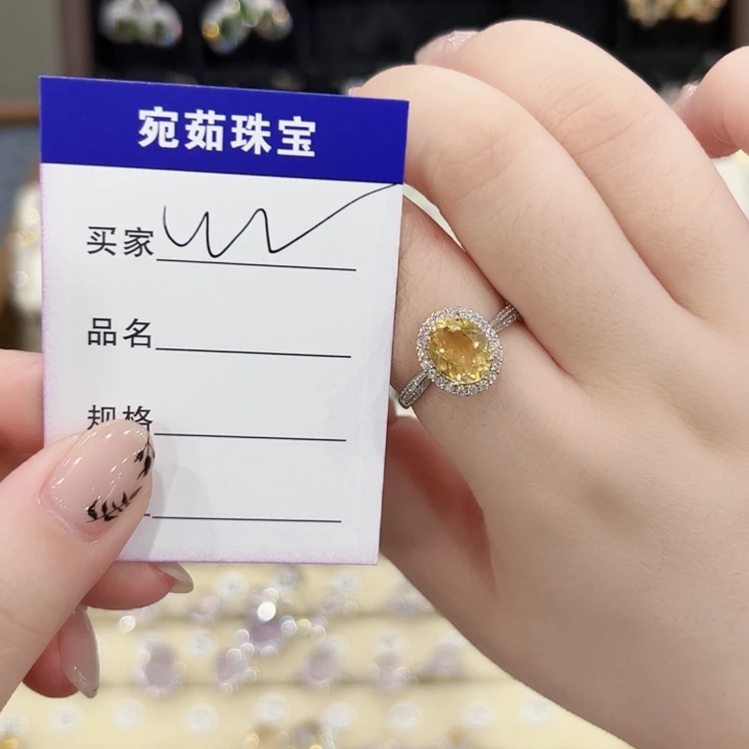 ᝰ****银S925镶嵌戒指水晶