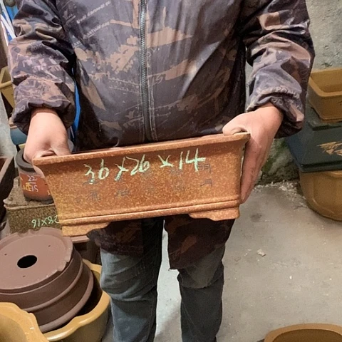 紫砂花盆手工制作