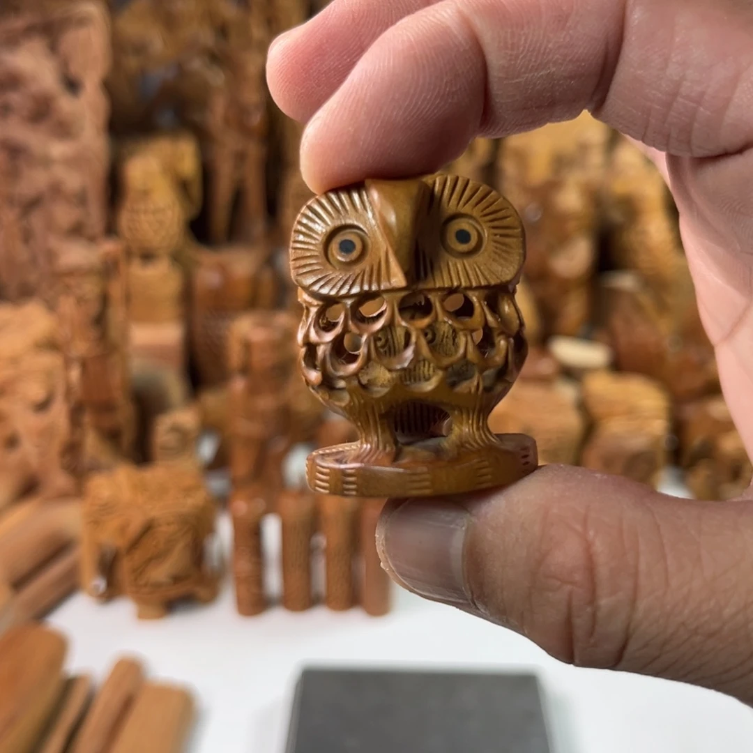 檀香木无事牌老山檀香猫头鹰