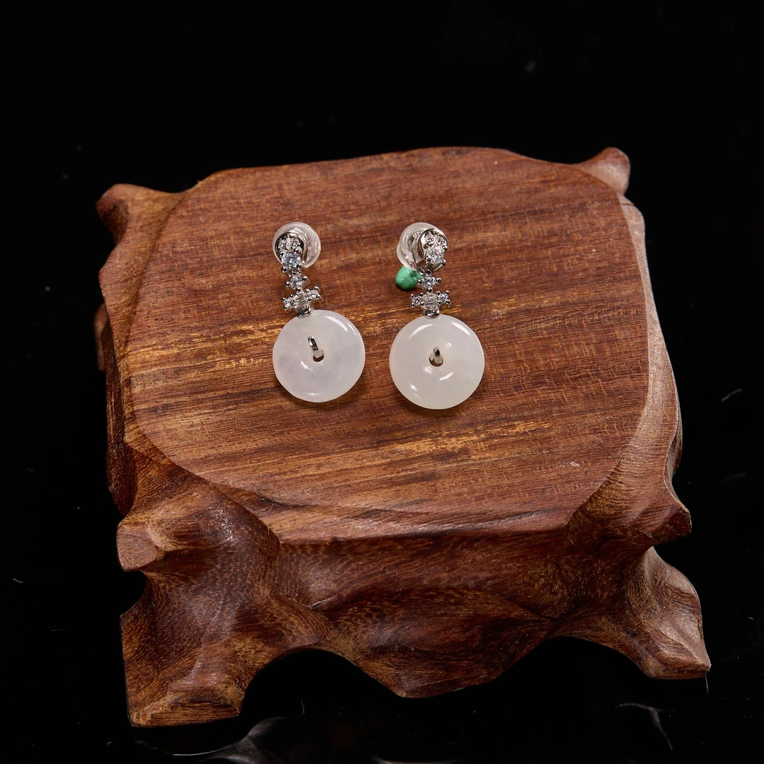 如苑珠宝S925翡翠耳饰/10*3多样性发货