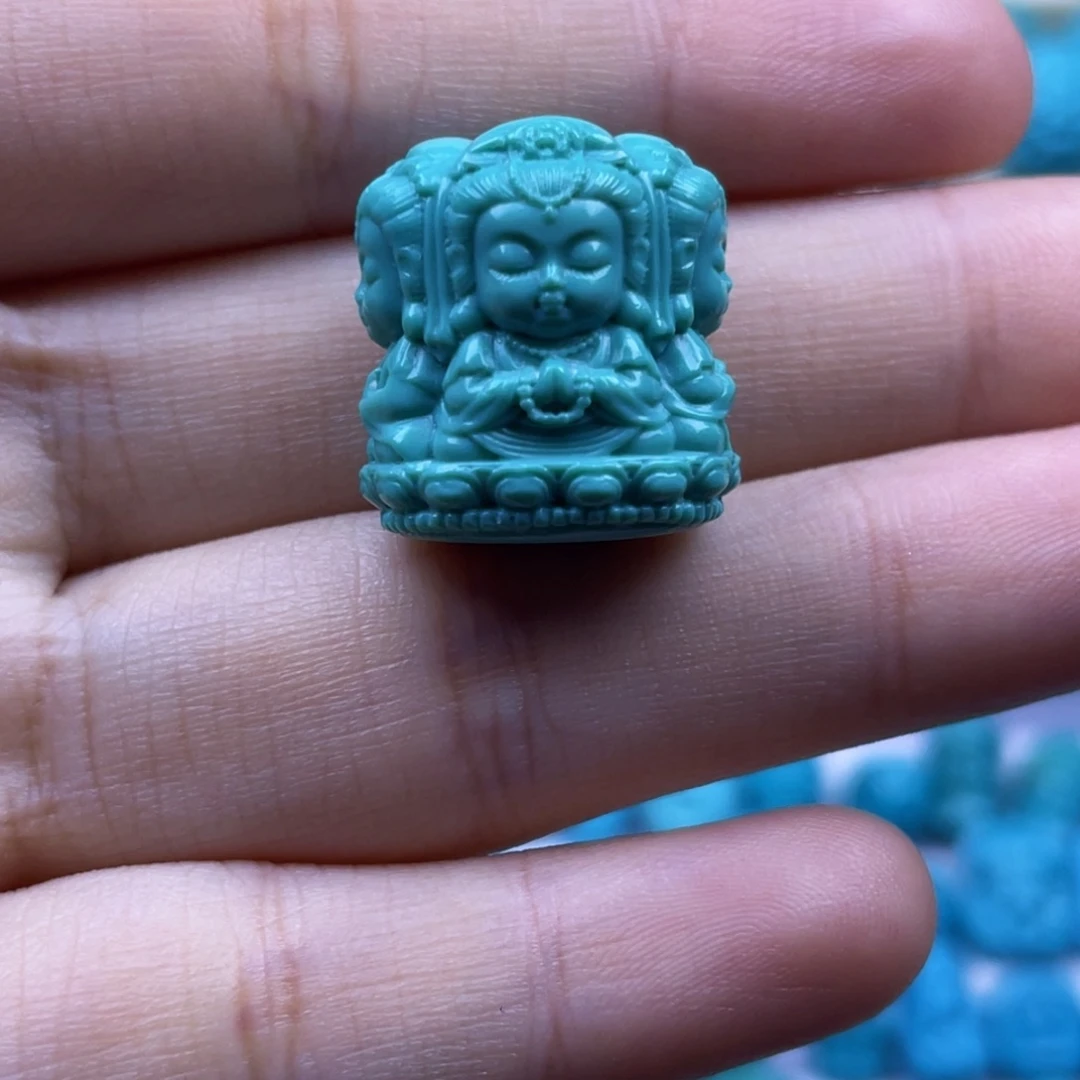 绿松石未镶嵌天然原矿绿松石雕件