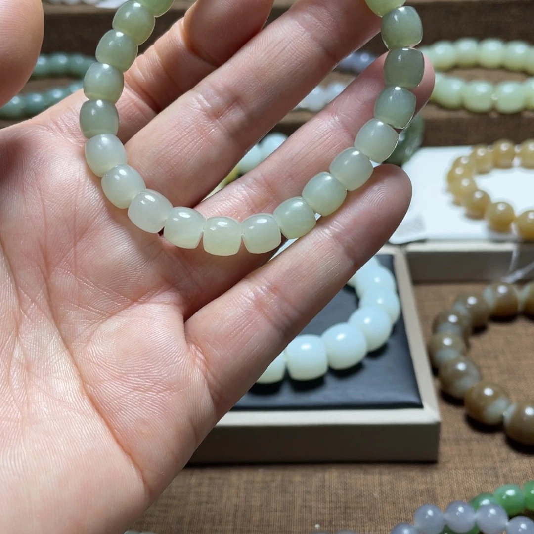 手链未镶嵌和田玉（糖玉）