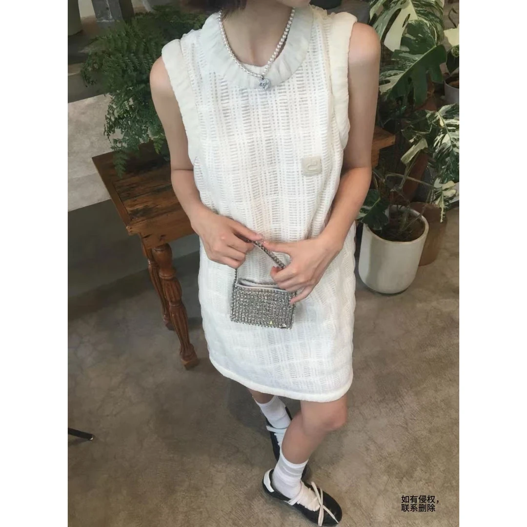 『朱小姐』 浪漫网纱无袖裙    G152